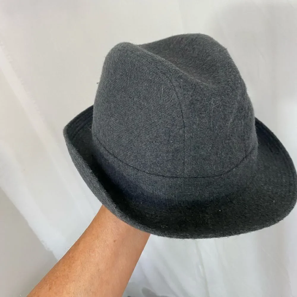 Imercork Crambes Paris France vintage 60’s wool blend gray fedora hat 54-6 5/8 - Picture 5 of 9